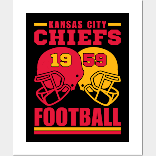 Kansas City Chiefs 1959 American Football Retro Posters and Art